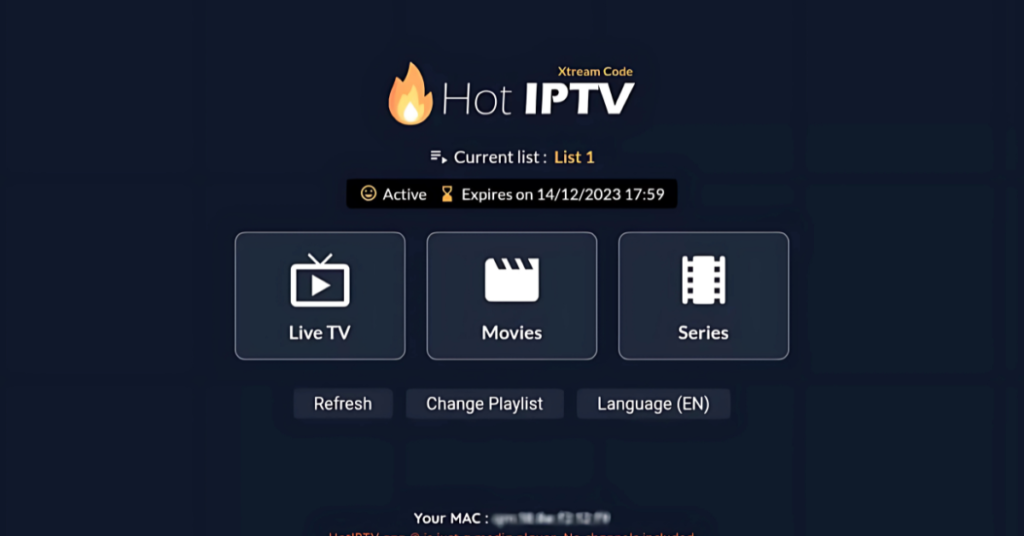 IPTV player setup